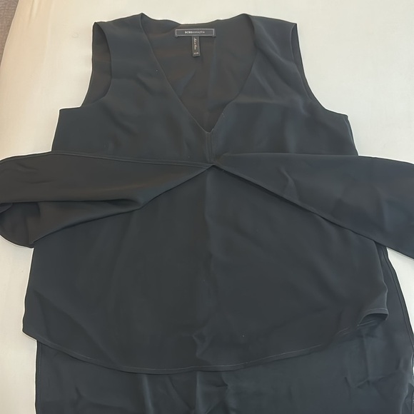 NWOT BCBGMaxazria Black High/Low Tunic Top Size XXS - Picture 12 of 14